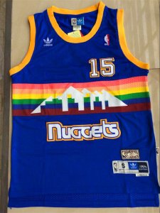Maillot De Basket Denver Nuggets Carmelo Anthony 15 Rainbow Engrener Bleu